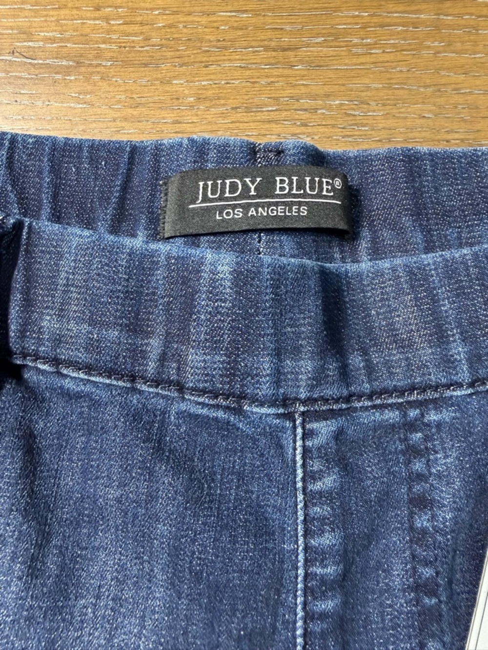 Judy Blue Indigo Stretch Denim Frayed Hem Shorts - Picture 3 of 4